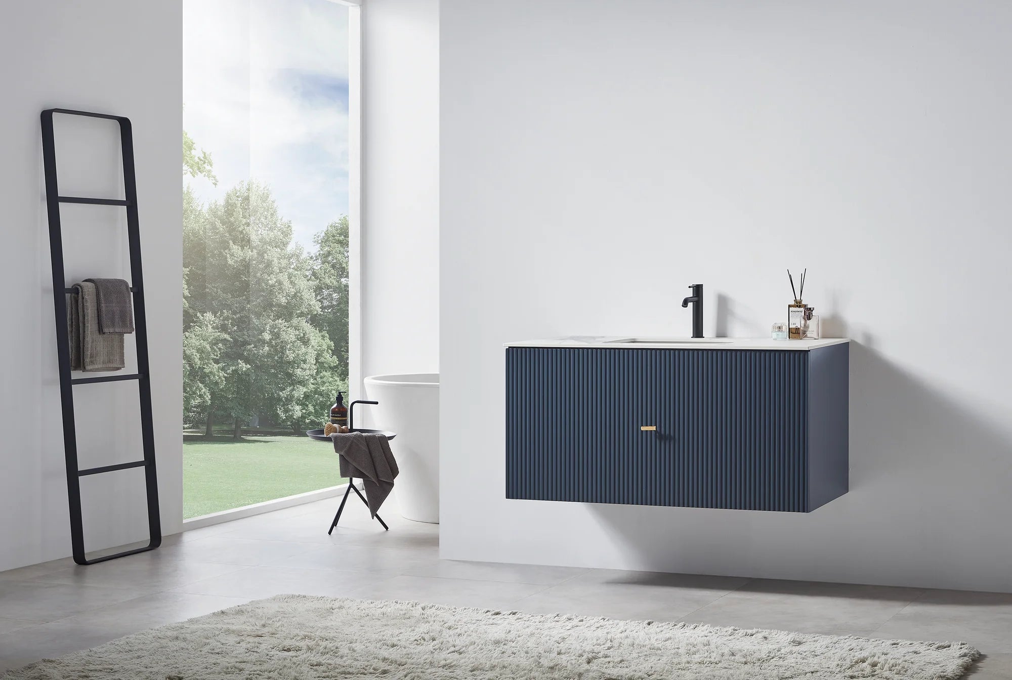 BARCELONA SINGLE WALL MOUNT MODERN BATHROOM VANITY