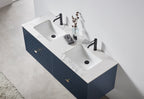 BARCELONA 60” DOUBLE WALL MOUNT MODERN BATHROOM VANITY
