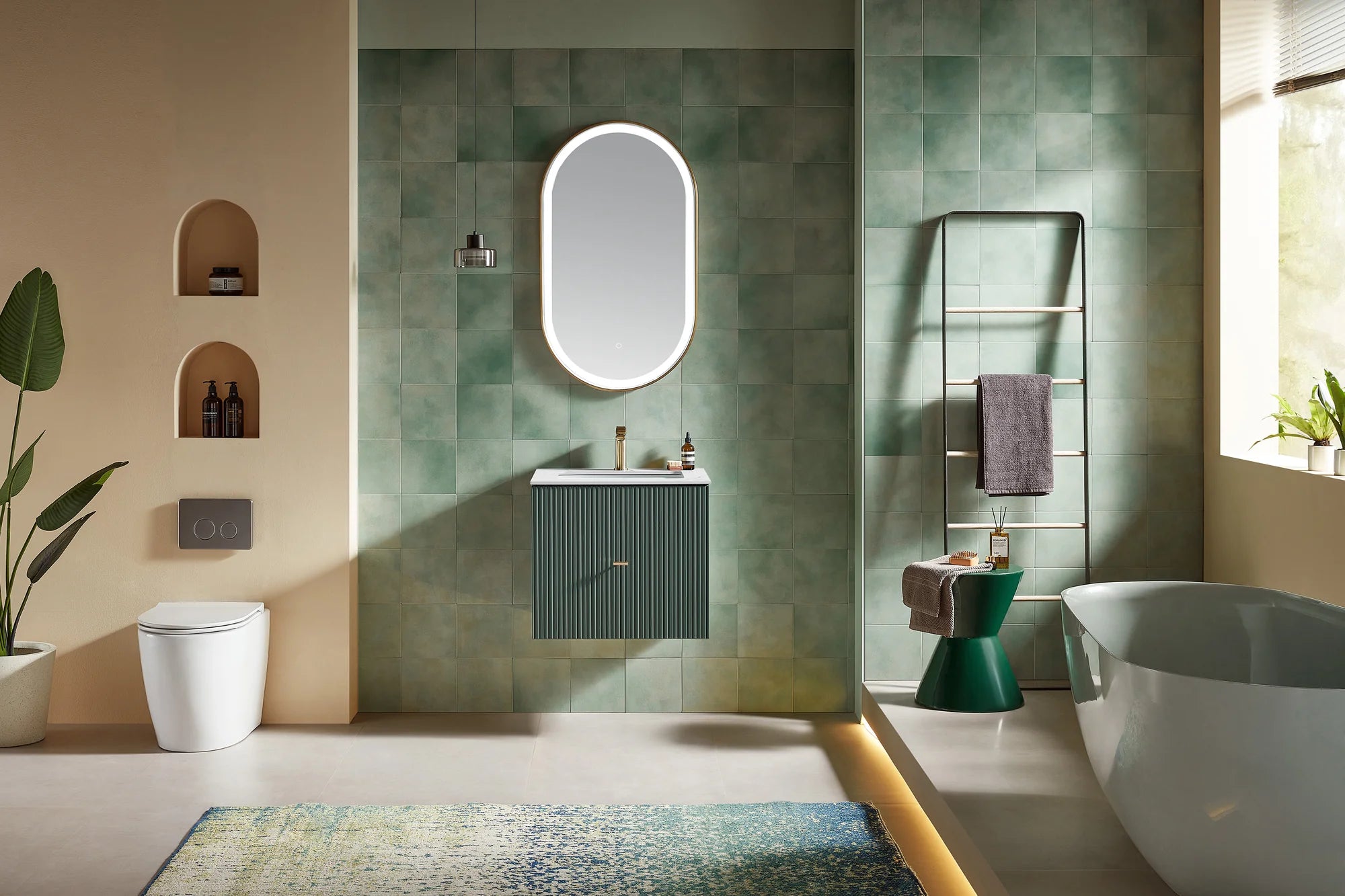 BARCELONA SINGLE WALL MOUNT MODERN BATHROOM VANITY