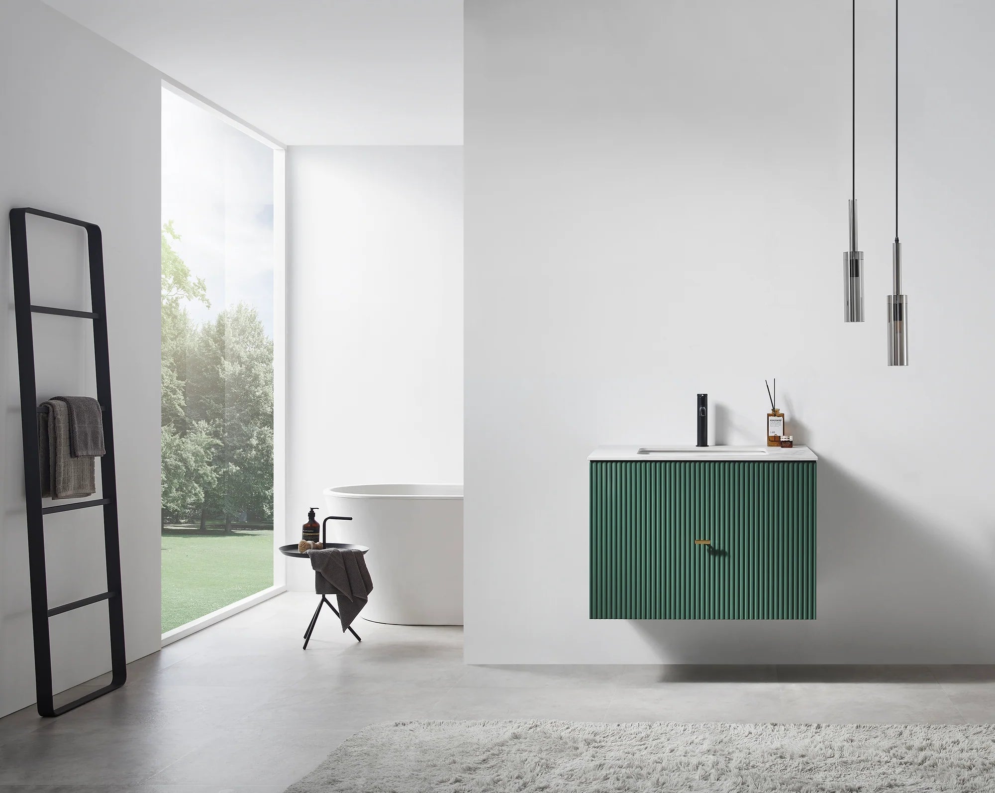 BARCELONA SINGLE WALL MOUNT MODERN BATHROOM VANITY