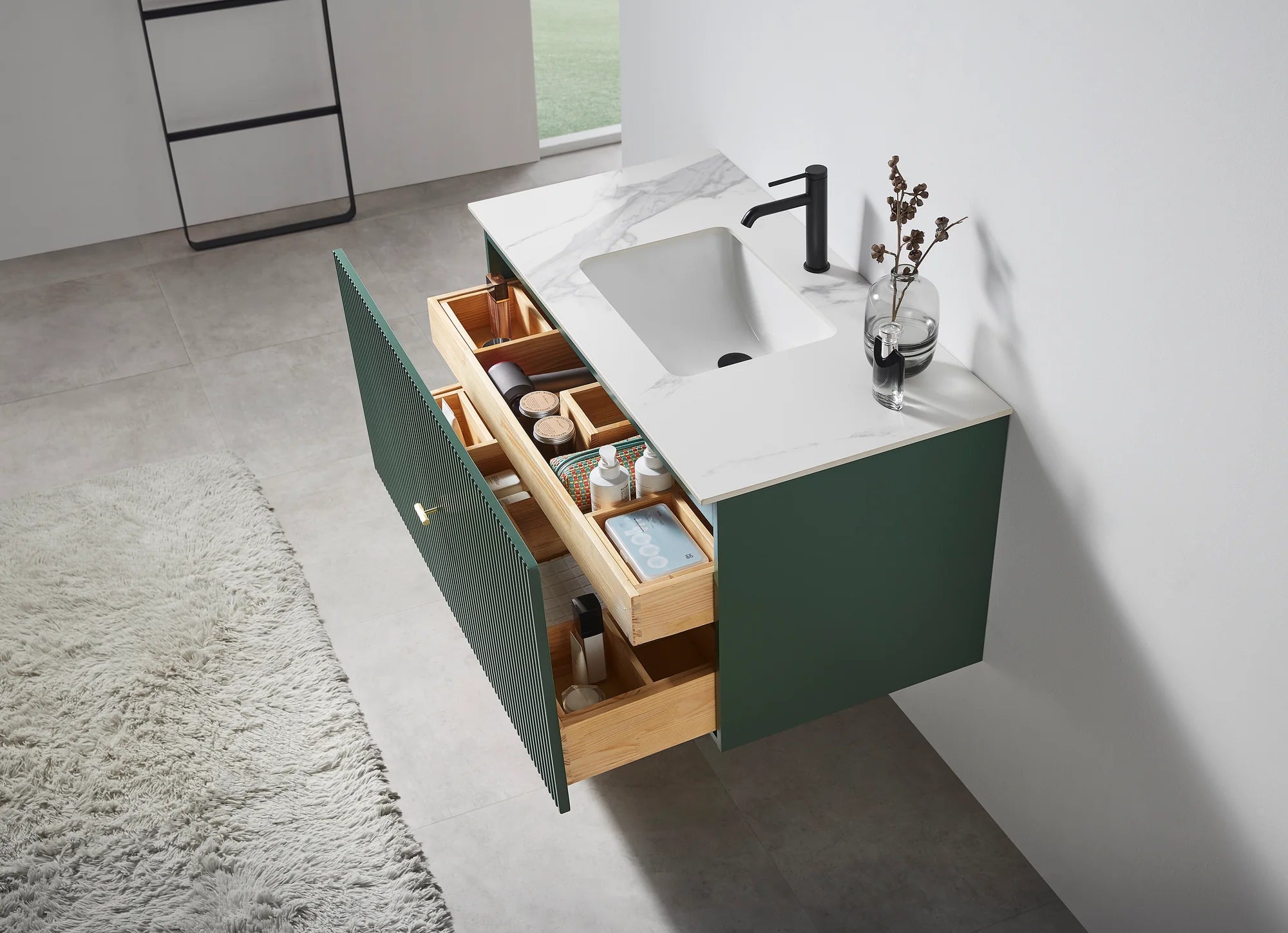 BARCELONA SINGLE WALL MOUNT MODERN BATHROOM VANITY