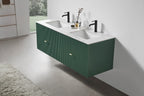 BARCELONA 60” DOUBLE WALL MOUNT MODERN BATHROOM VANITY