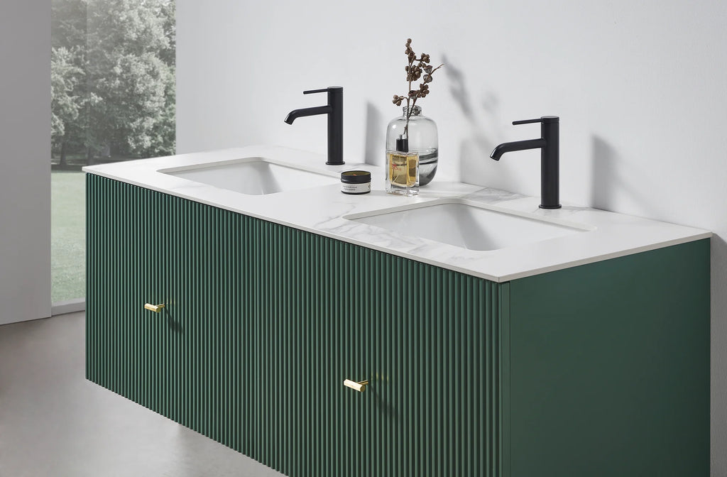 BARCELONA 60” DOUBLE WALL MOUNT MODERN BATHROOM VANITY