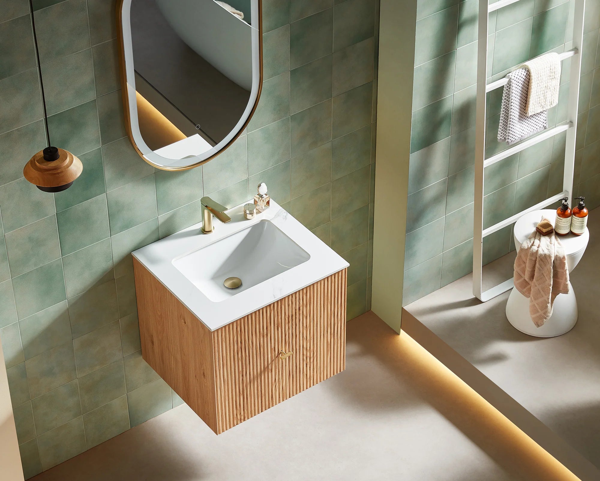 BARCELONA SINGLE WALL MOUNT MODERN BATHROOM VANITY
