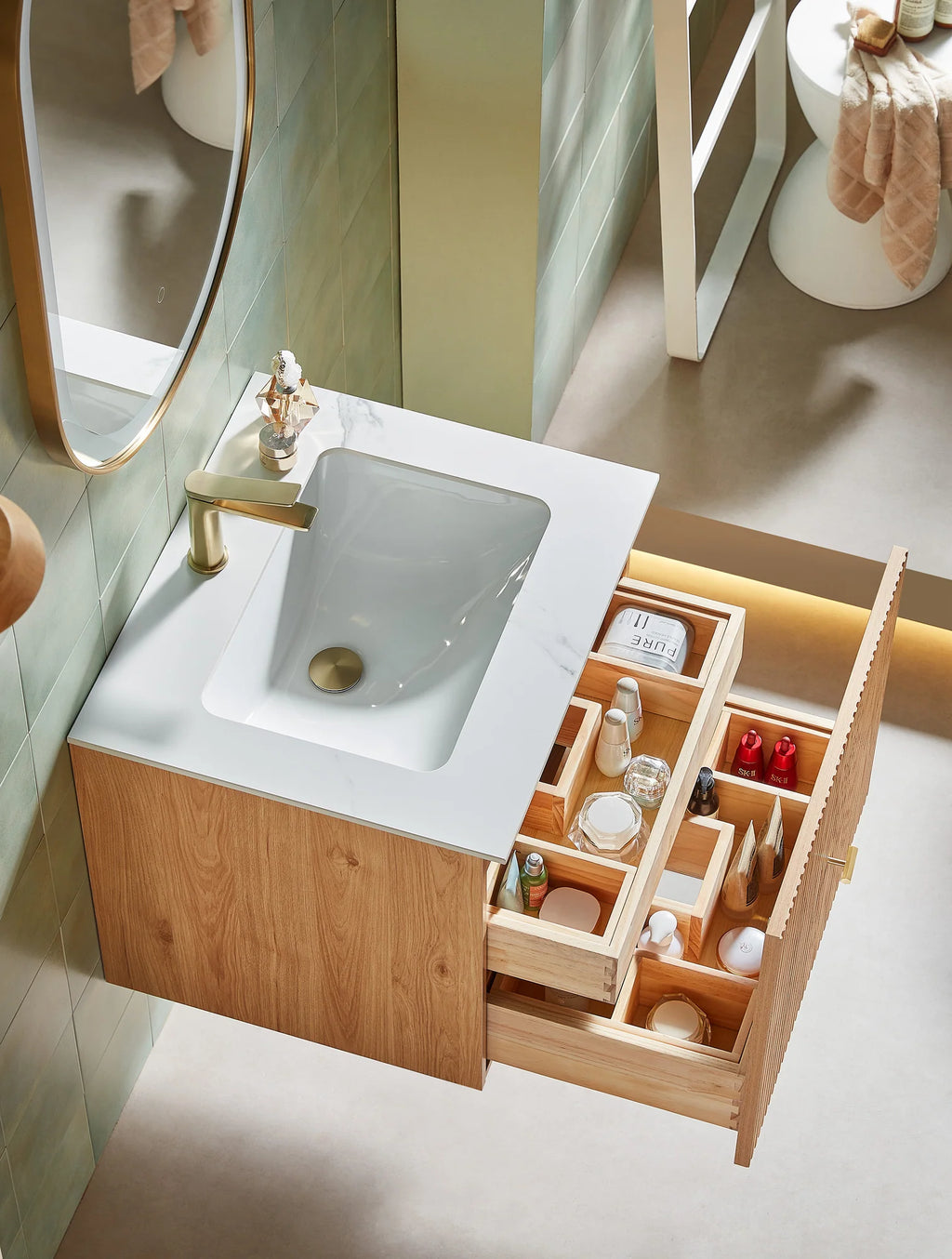 BARCELONA SINGLE WALL MOUNT MODERN BATHROOM VANITY