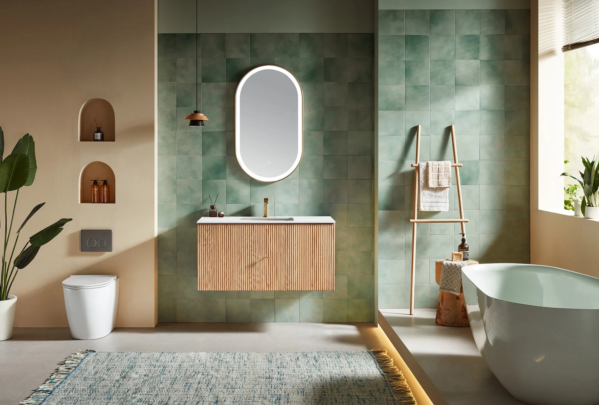 BARCELONA SINGLE WALL MOUNT MODERN BATHROOM VANITY