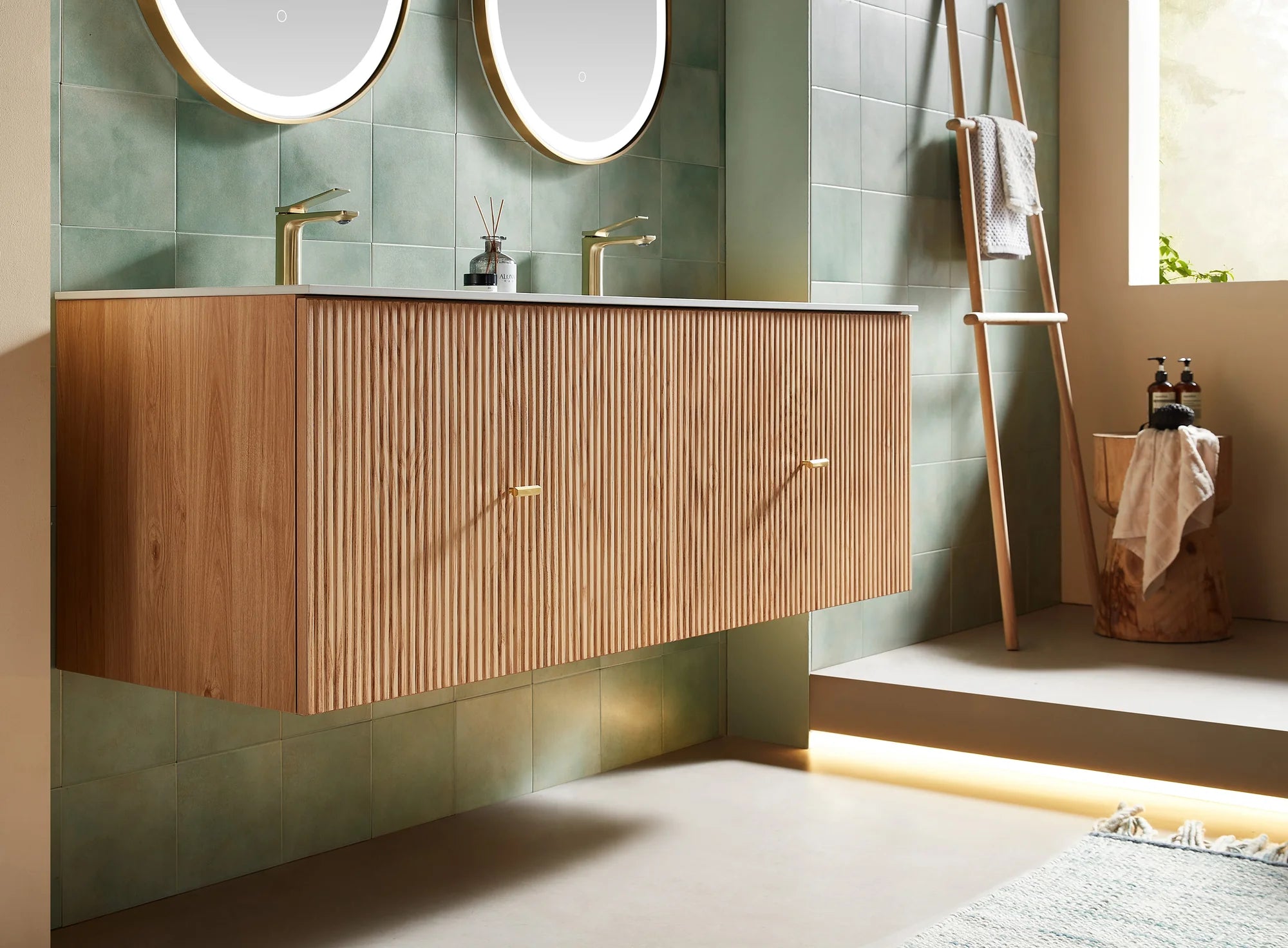 BARCELONA 60” DOUBLE WALL MOUNT MODERN BATHROOM VANITY