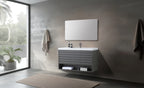 MATERA SINGLE CHARCOAL WALL MOUNT MODERN BATHROOM VANITY