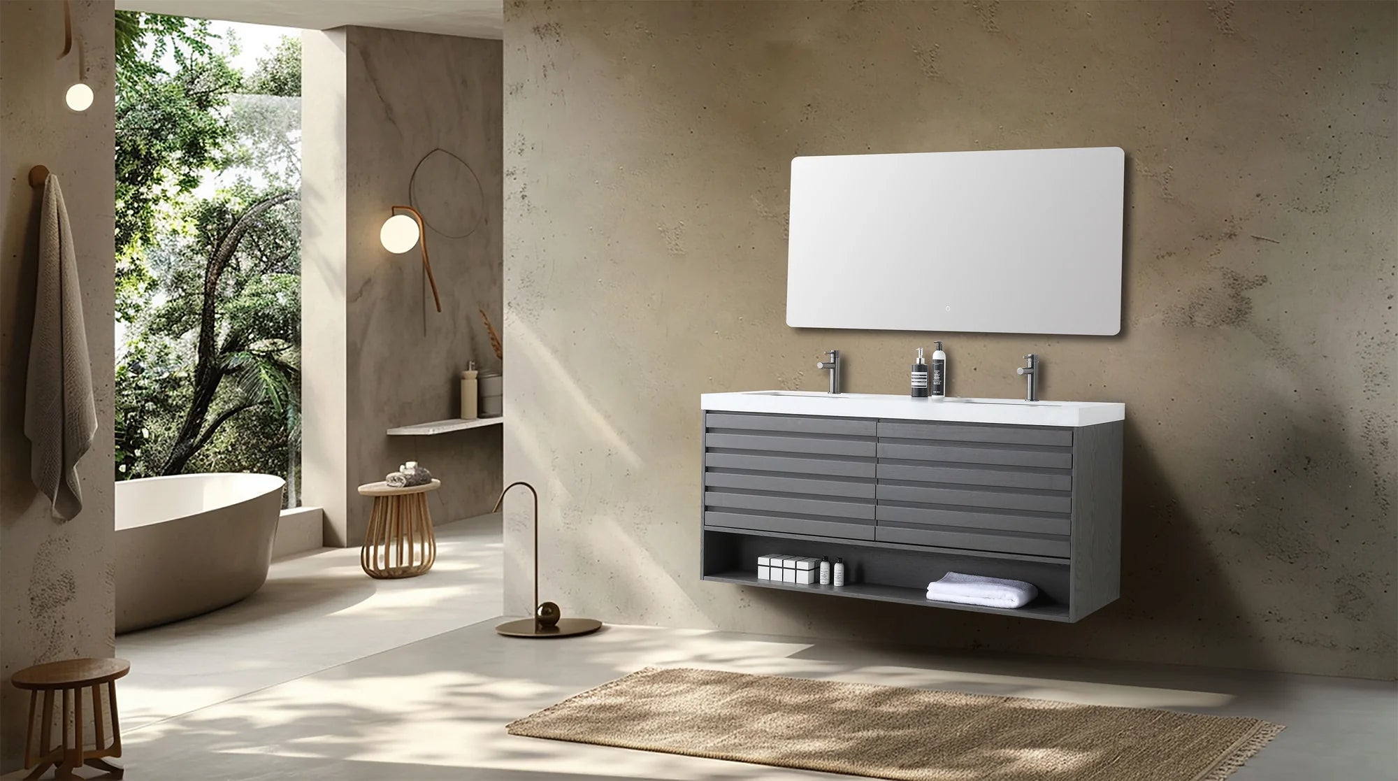 MATERA DOUBLE WALL MOUNT MODERN BATHROOM