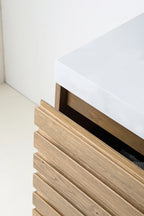 MATERA SINGLE CHARCOAL WALL MOUNT MODERN BATHROOM VANITY