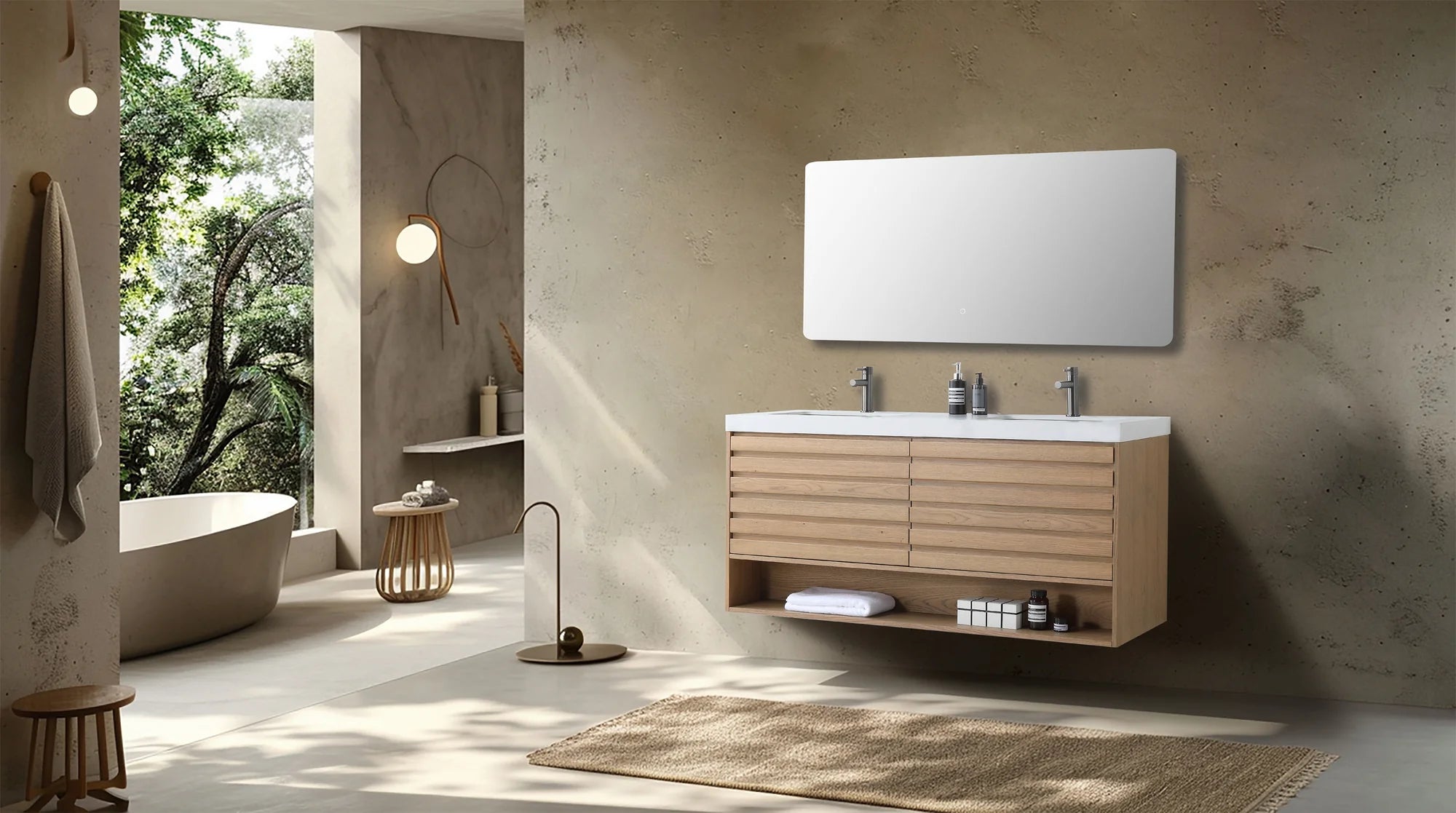 MATERA DOUBLE WALL MOUNT MODERN BATHROOM
