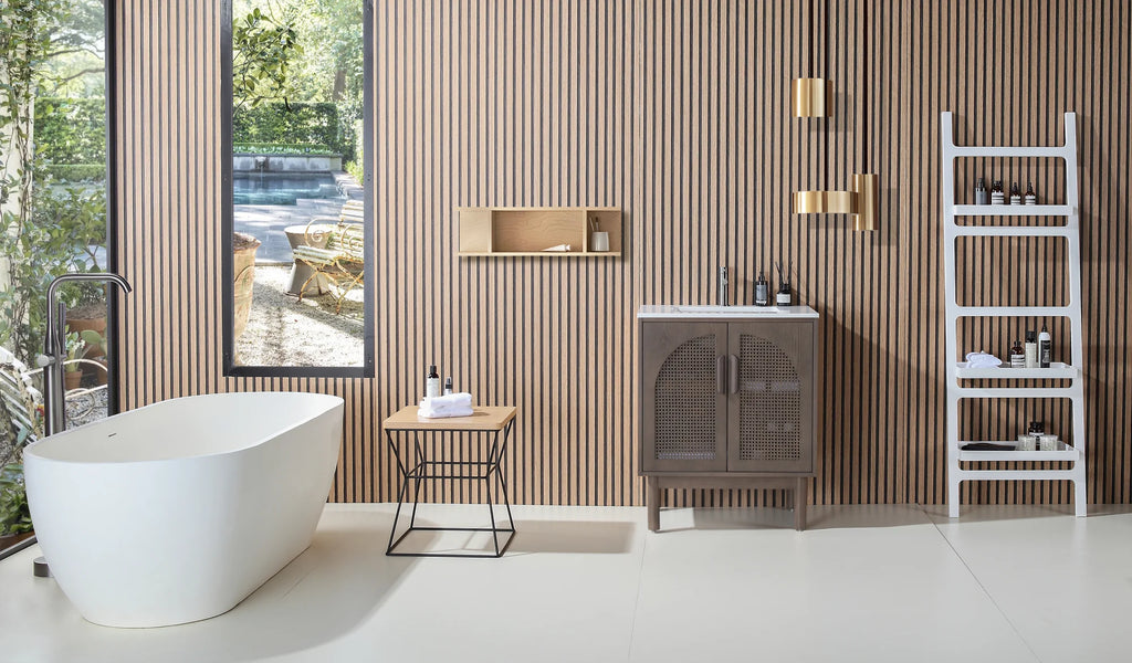 NARA SINGLE MID-CENTURY FREESTANDING BATHROOM VANITY