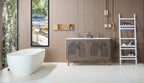 NARA DOUBLE MID-CENTURY FREESTANDING BATHROOM VANITY