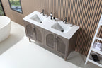 NARA DOUBLE MID-CENTURY FREESTANDING BATHROOM VANITY
