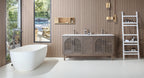 NARA DOUBLE MID-CENTURY FREESTANDING BATHROOM VANITY