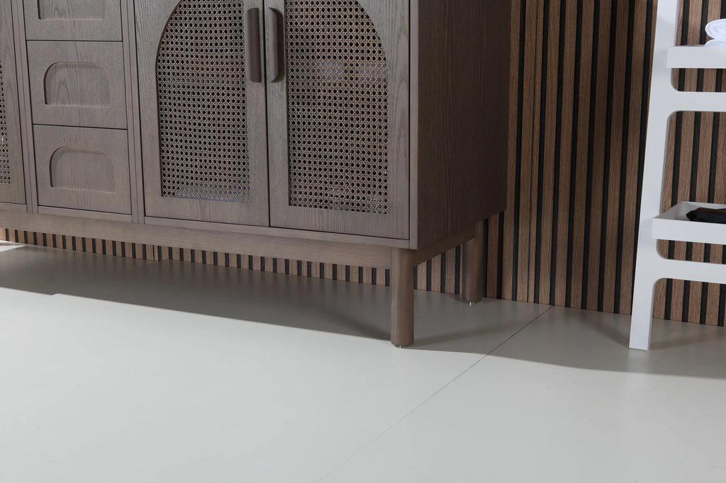 NARA DOUBLE MID-CENTURY FREESTANDING BATHROOM VANITY