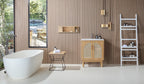 NARA SINGLE MID-CENTURY FREESTANDING BATHROOM VANITY