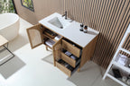 NARA SINGLE MID-CENTURY FREESTANDING BATHROOM VANITY