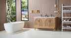 NARA DOUBLE MID-CENTURY FREESTANDING BATHROOM VANITY