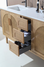 NARA DOUBLE MID-CENTURY FREESTANDING BATHROOM VANITY