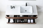 ORSA SINGLE WALNUT WALL MOUNT MODERN BATHROOM VANITY