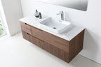 ORSA SINGLE WALNUT WALL MOUNT MODERN BATHROOM VANITY