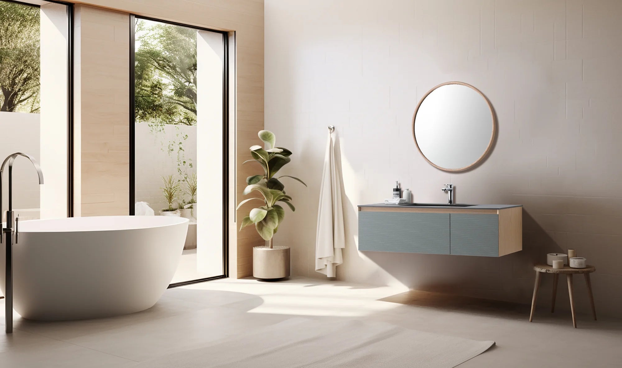 OSLO SINGLE WALL MOUNT MODERN BATHROOM VANITY