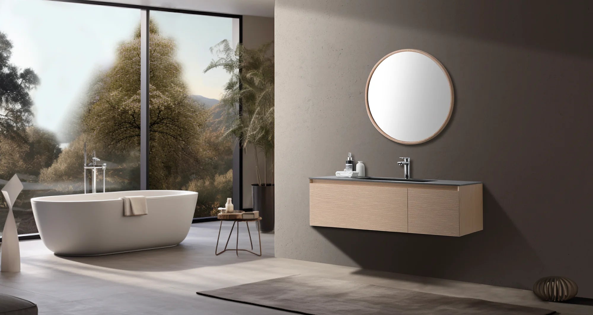 OSLO SINGLE WALL MOUNT MODERN BATHROOM VANITY