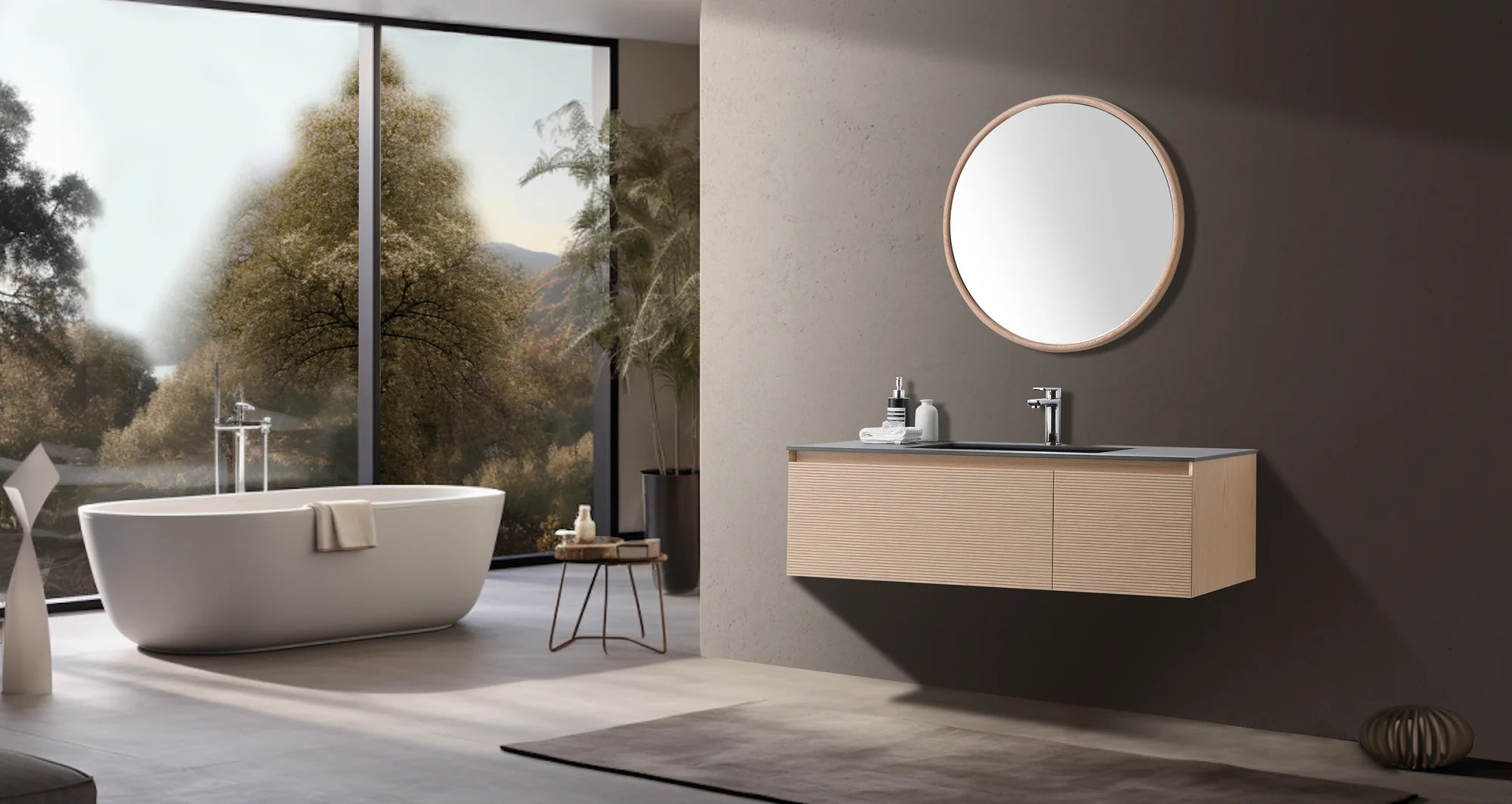 OSLO SINGLE WALL MOUNT MODERN BATHROOM VANITY