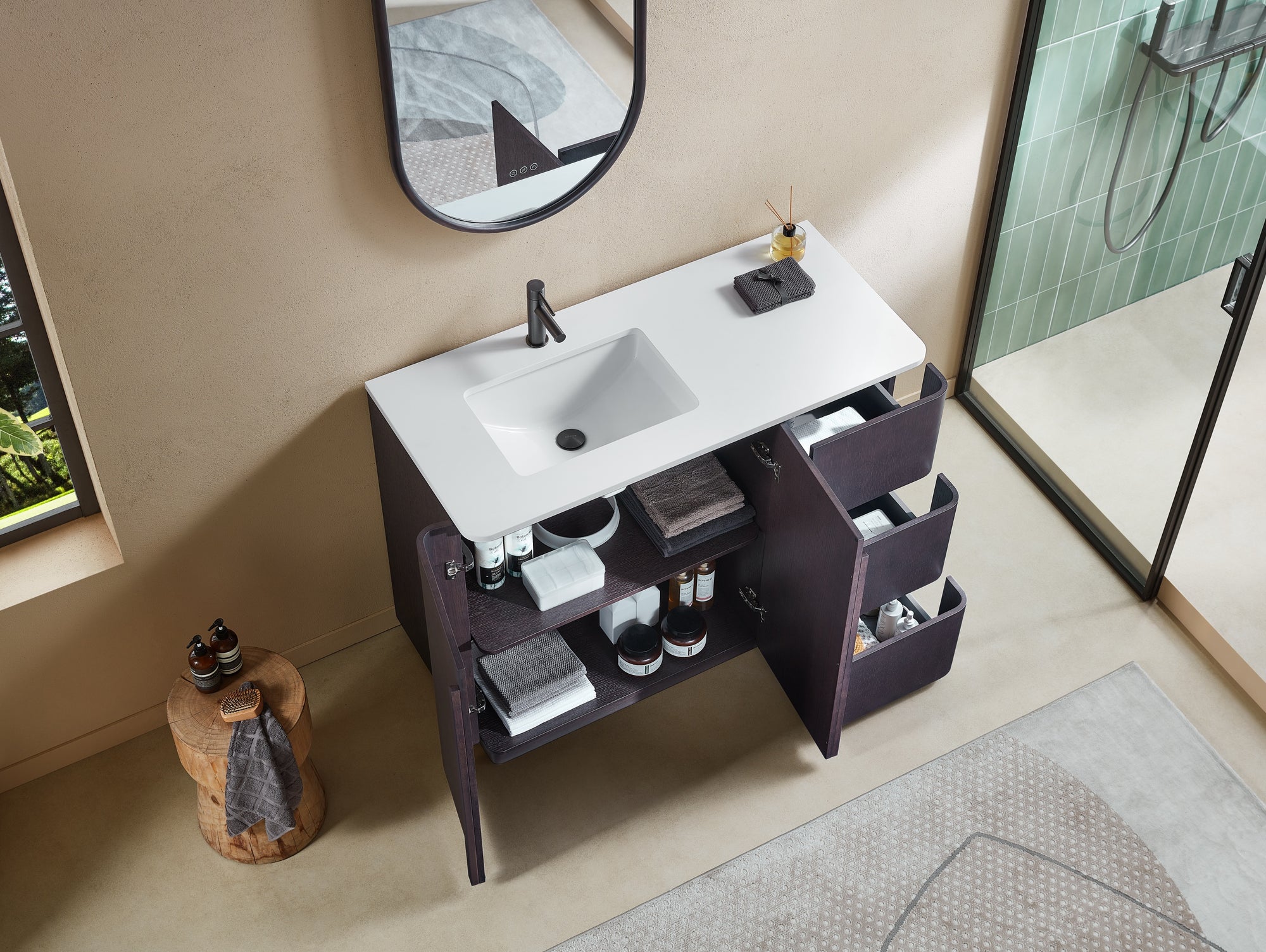 PARMA SINGLE FREESTANDING BATHROOM VANITY
