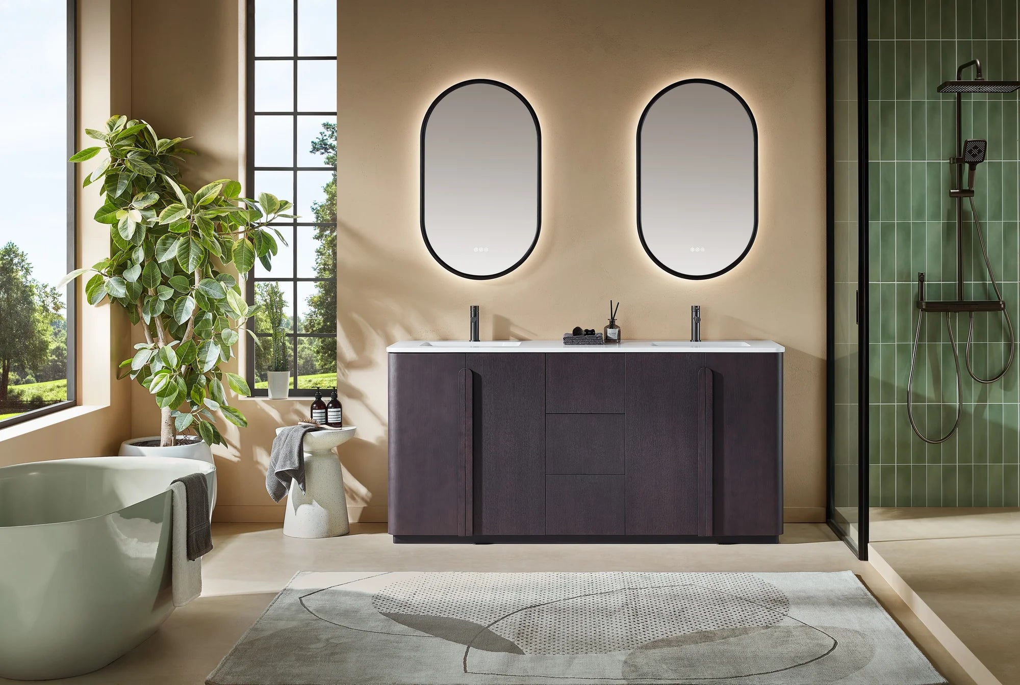 PARMA 72” DOUBAL FREESTANDING BATHROOM VANITY