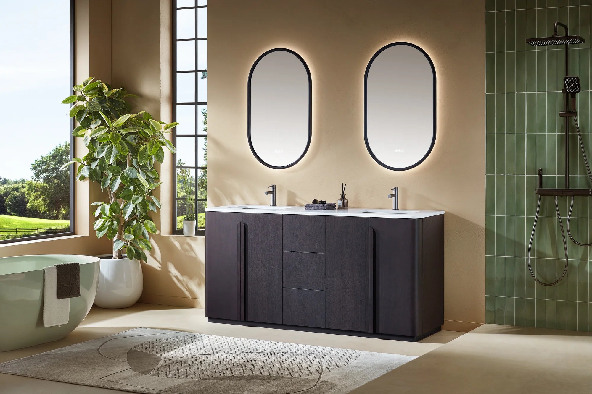 PARMA 72” DOUBAL FREESTANDING BATHROOM VANITY