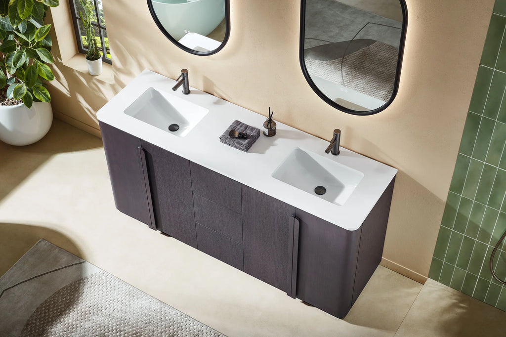 PARMA 72” DOUBAL FREESTANDING BATHROOM VANITY