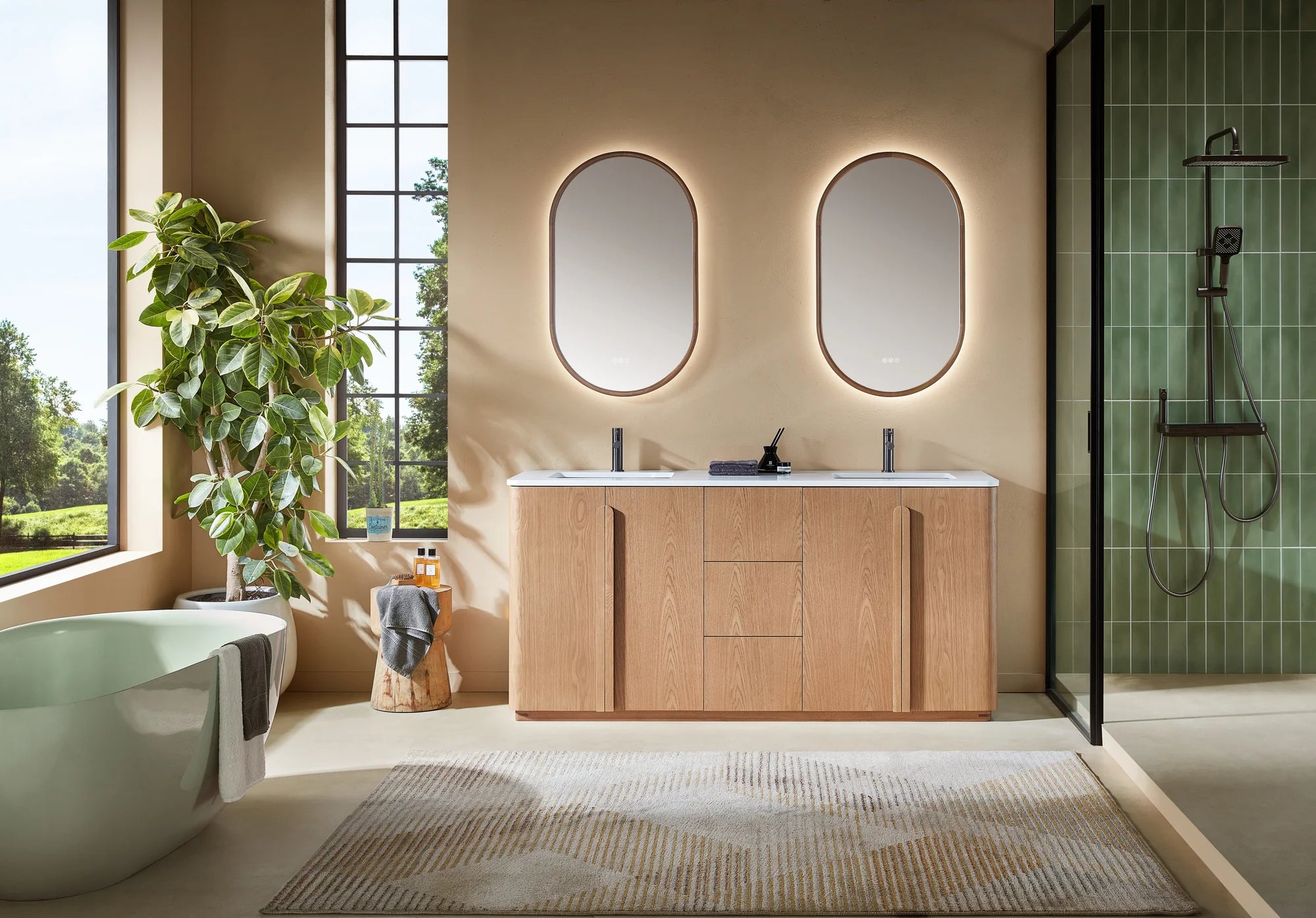PARMA 72” DOUBAL FREESTANDING BATHROOM VANITY