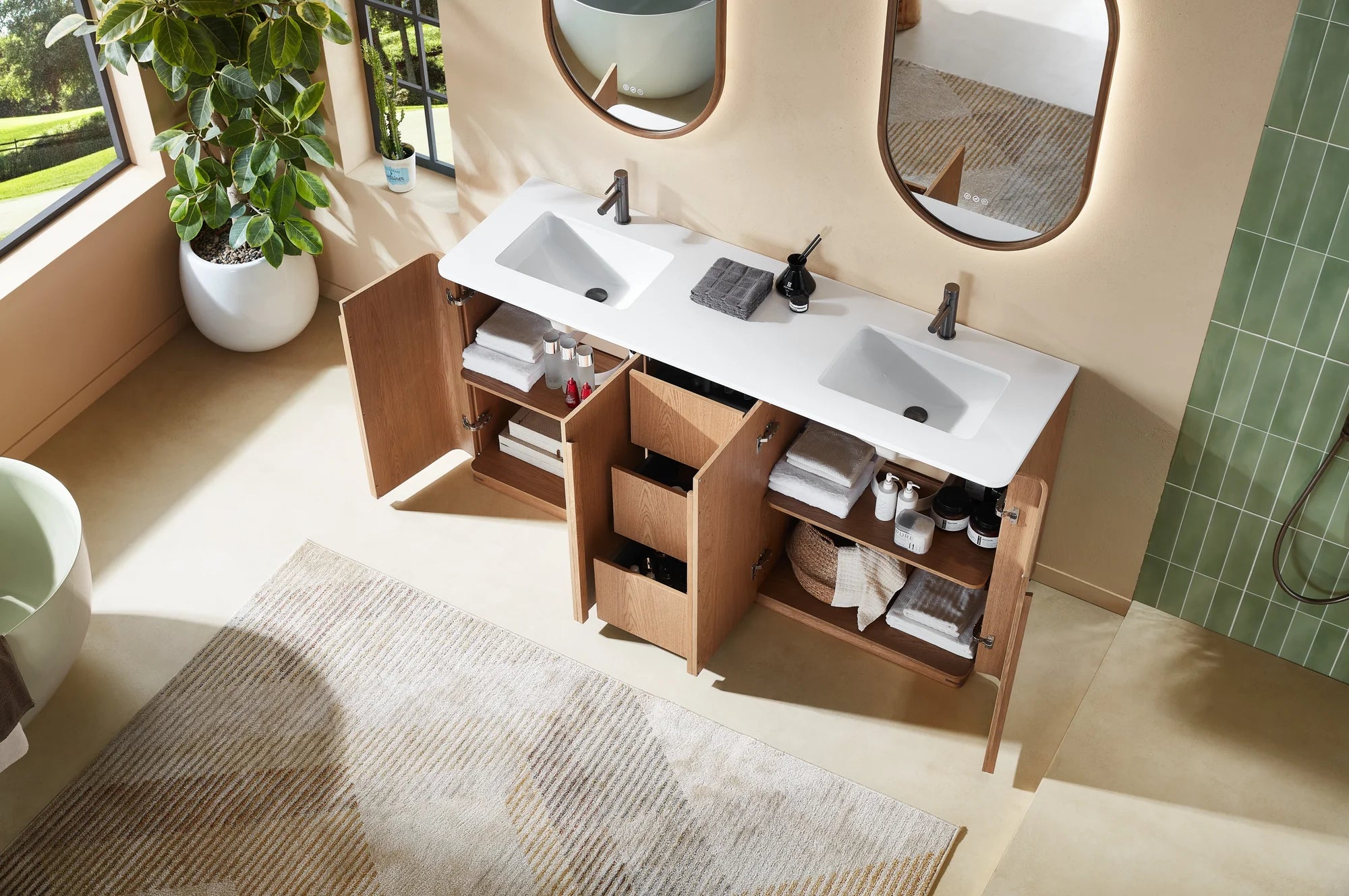 PARMA 72” DOUBAL FREESTANDING BATHROOM VANITY