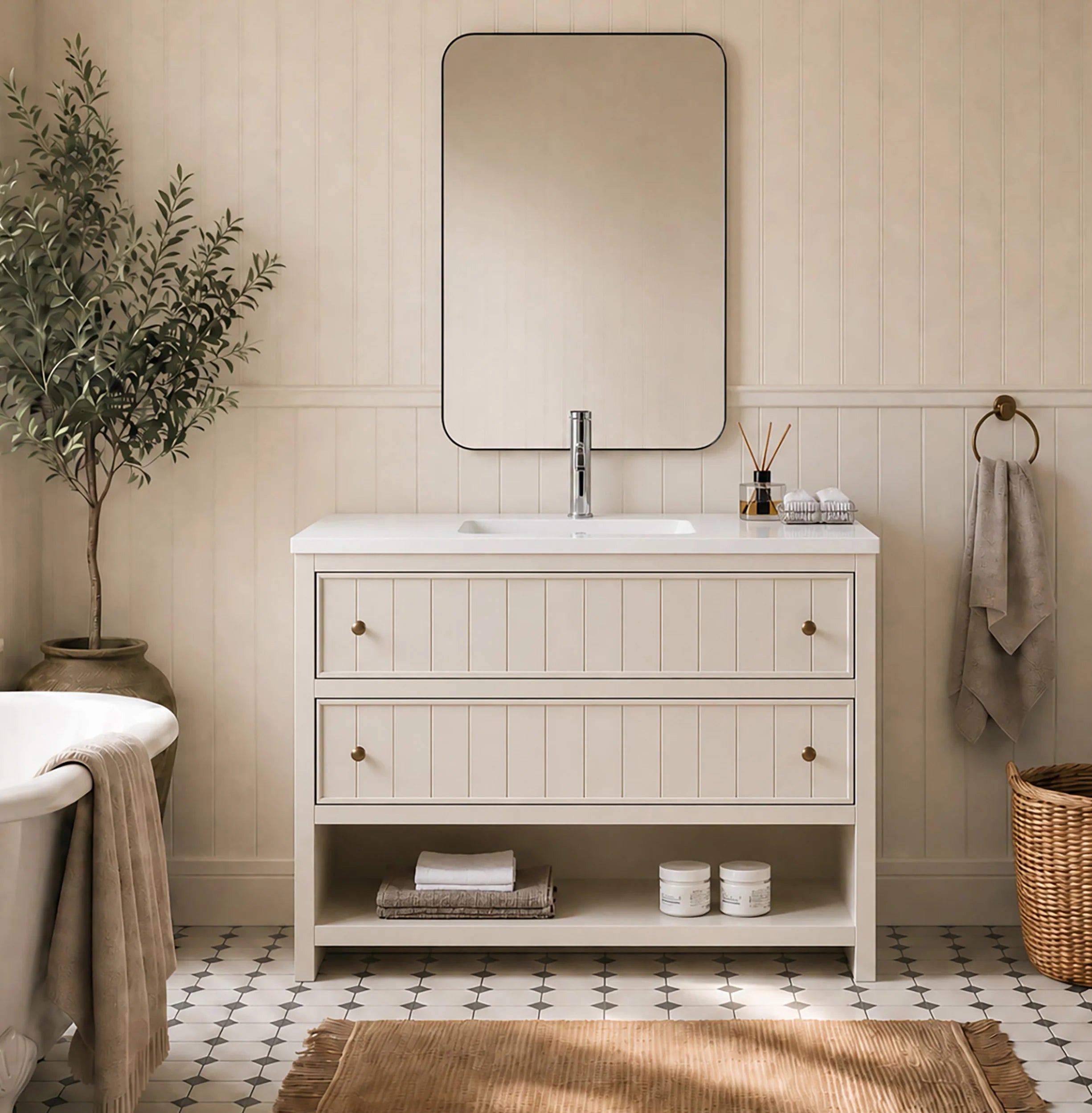 RENNES 48” FREESTANDING BATHROOM VANITY