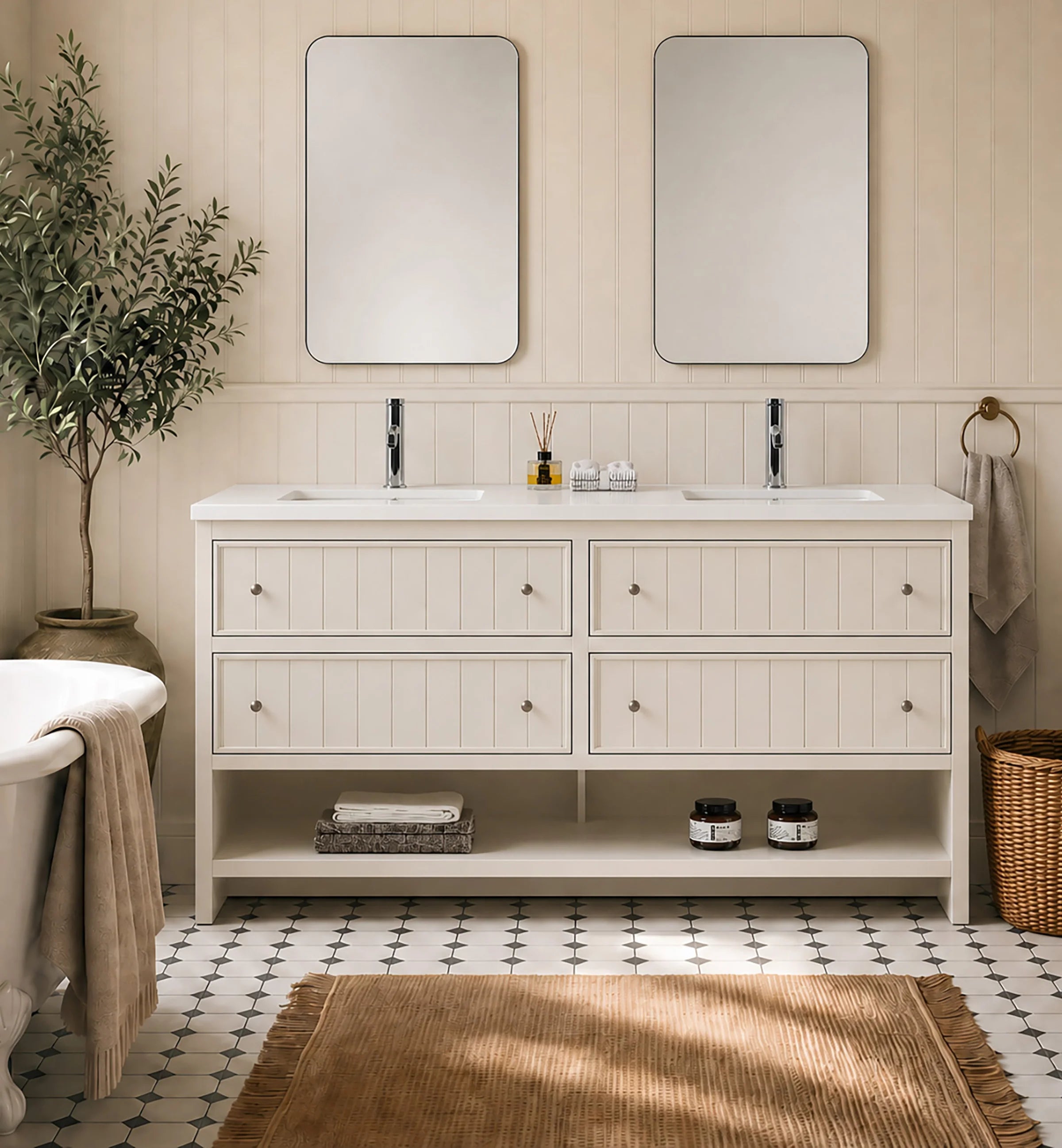 RENNES 72”FREESTANDING BATHROOM VANITY