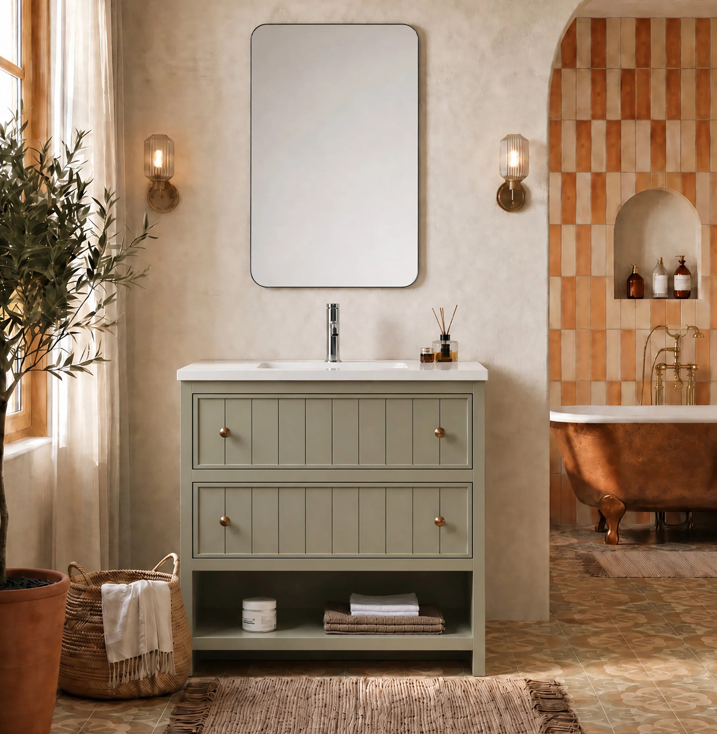 RENNES 36” FREESTANDING BATHROOM VANITY