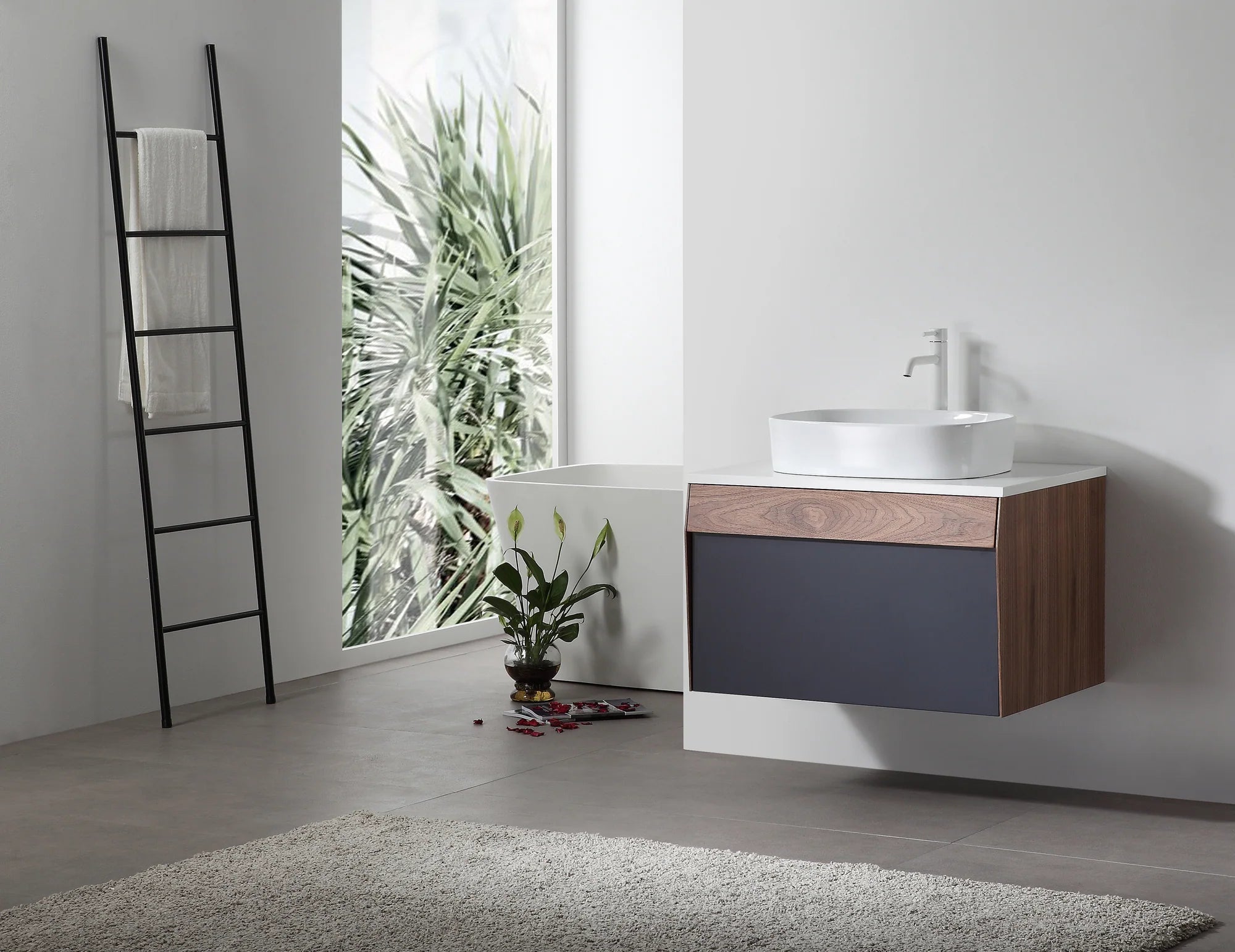 RONDA 30” WALL MOUNT MODERN BATHROOM VANITY