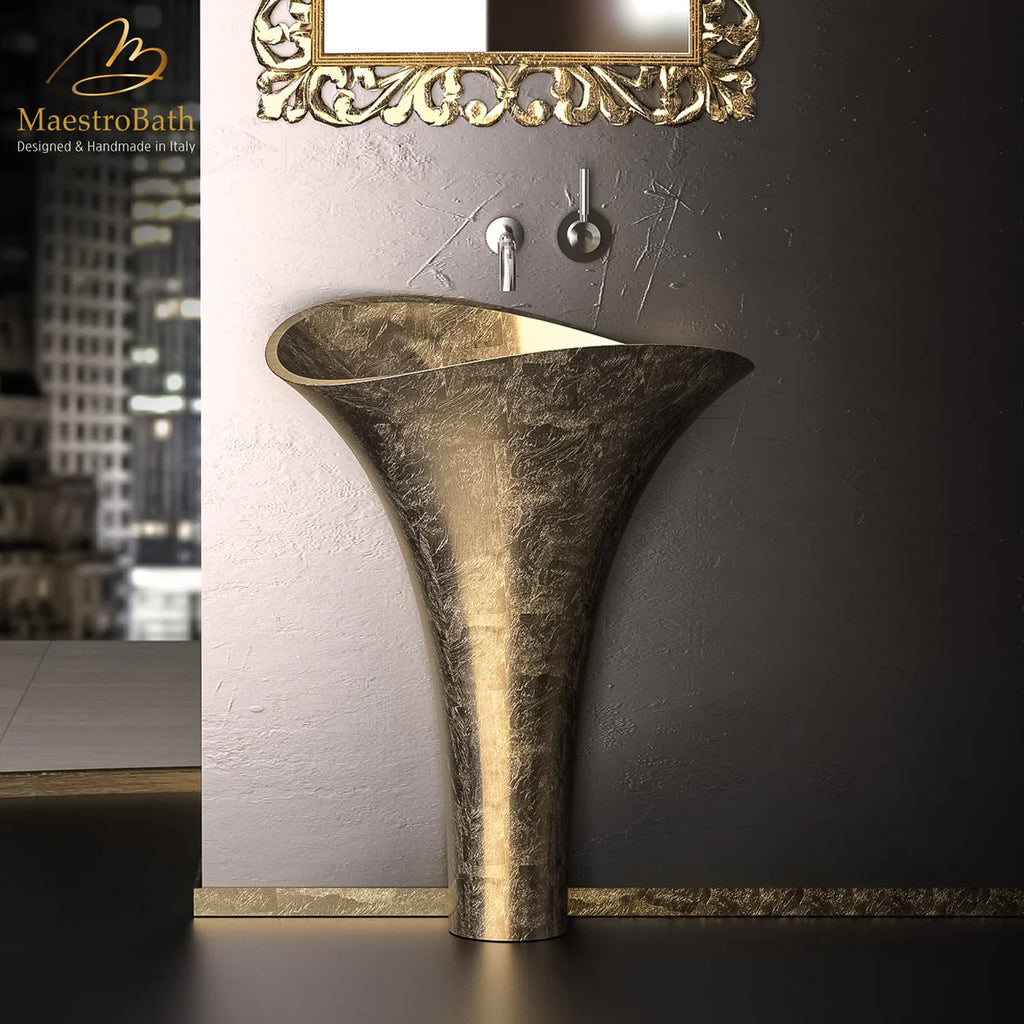 Calla Lily Pedestal Sink