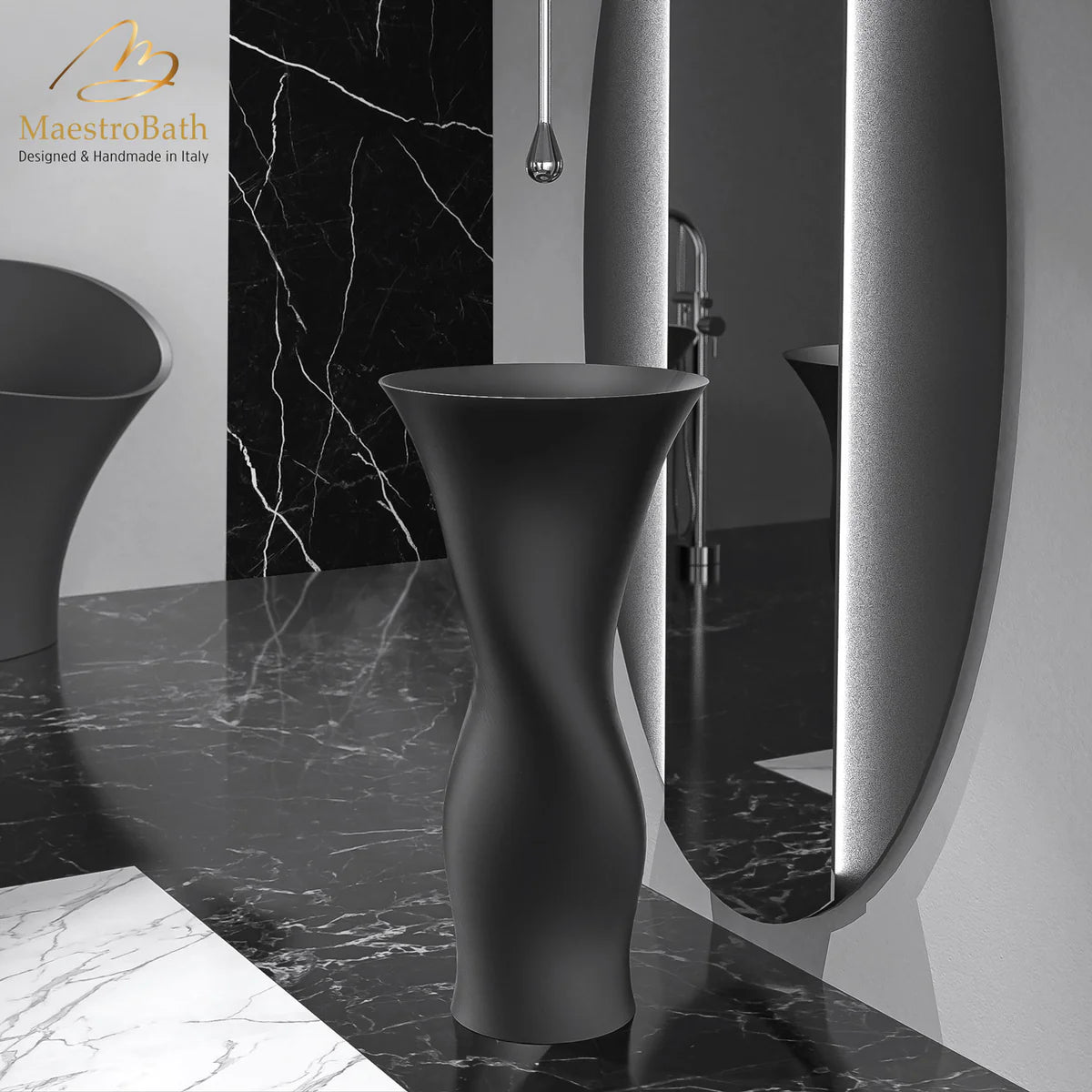 Ruffle Pedestal Sink