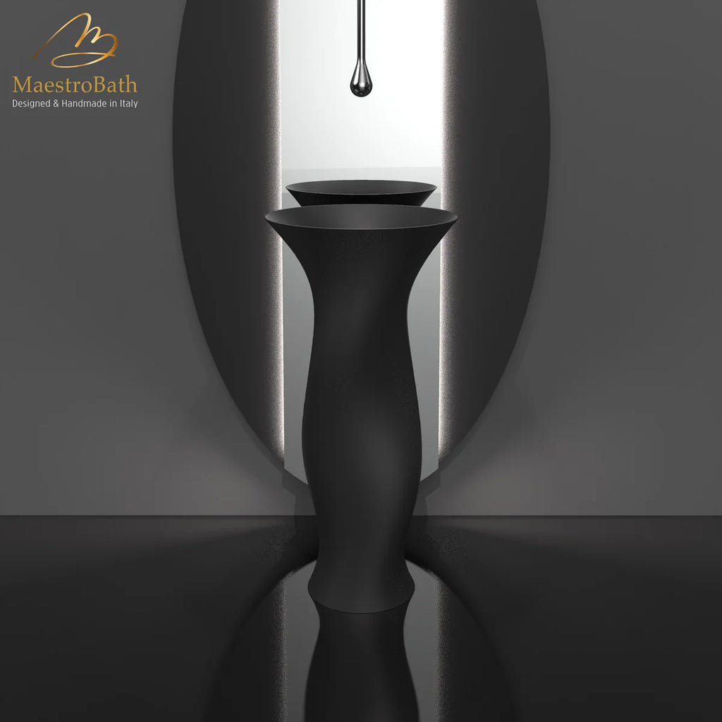 Ruffle Pedestal Sink