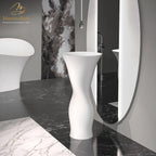 Ruffle Pedestal Sink