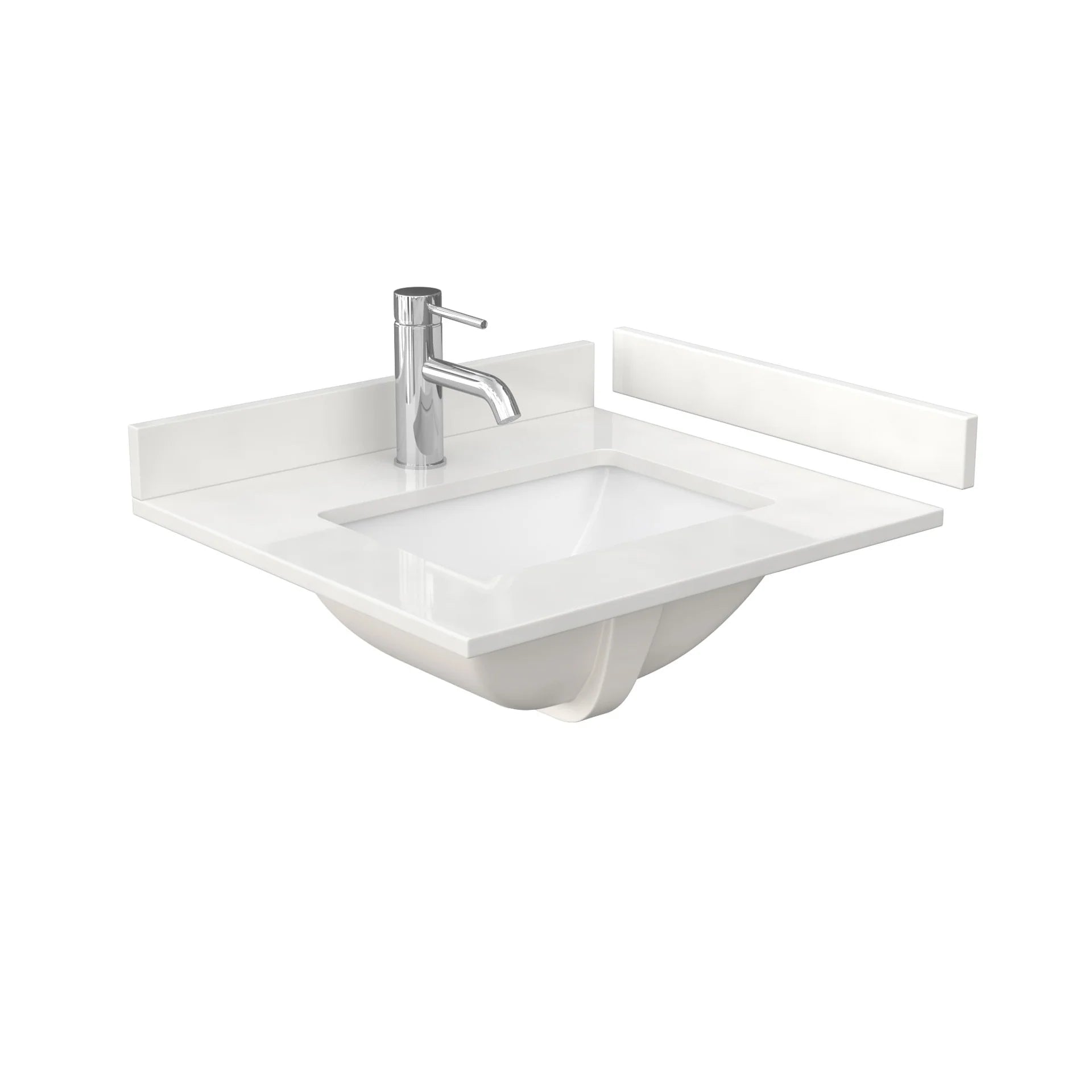 Palmilla Bathroom Vanity with Countertop Single Sink Single hole Faucet Setup