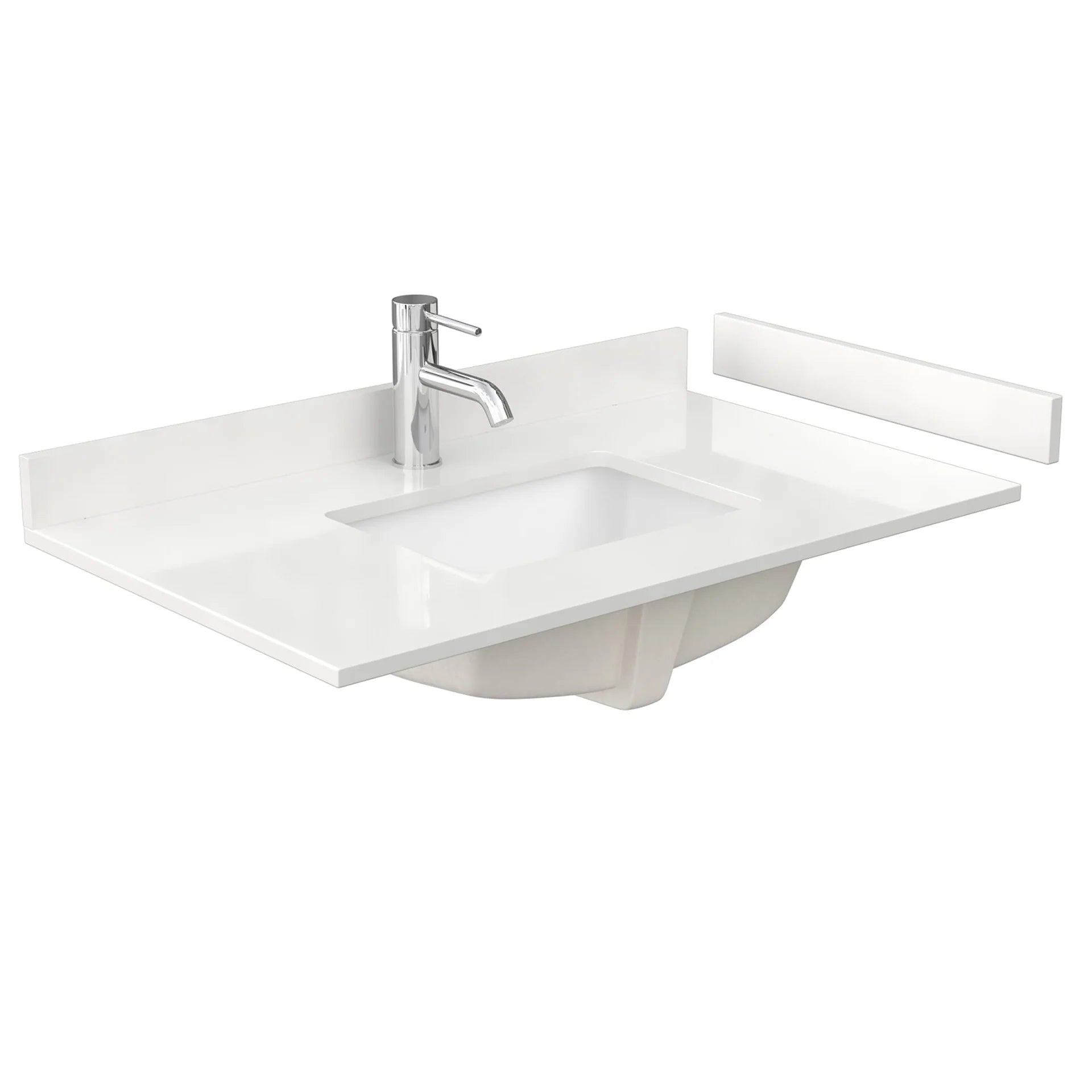 Maroni Bathroom Vanity with Countertop Single Sink Single hole Faucet Setup