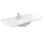 Amici Single Bath Vanity in White with White Quartz Top
