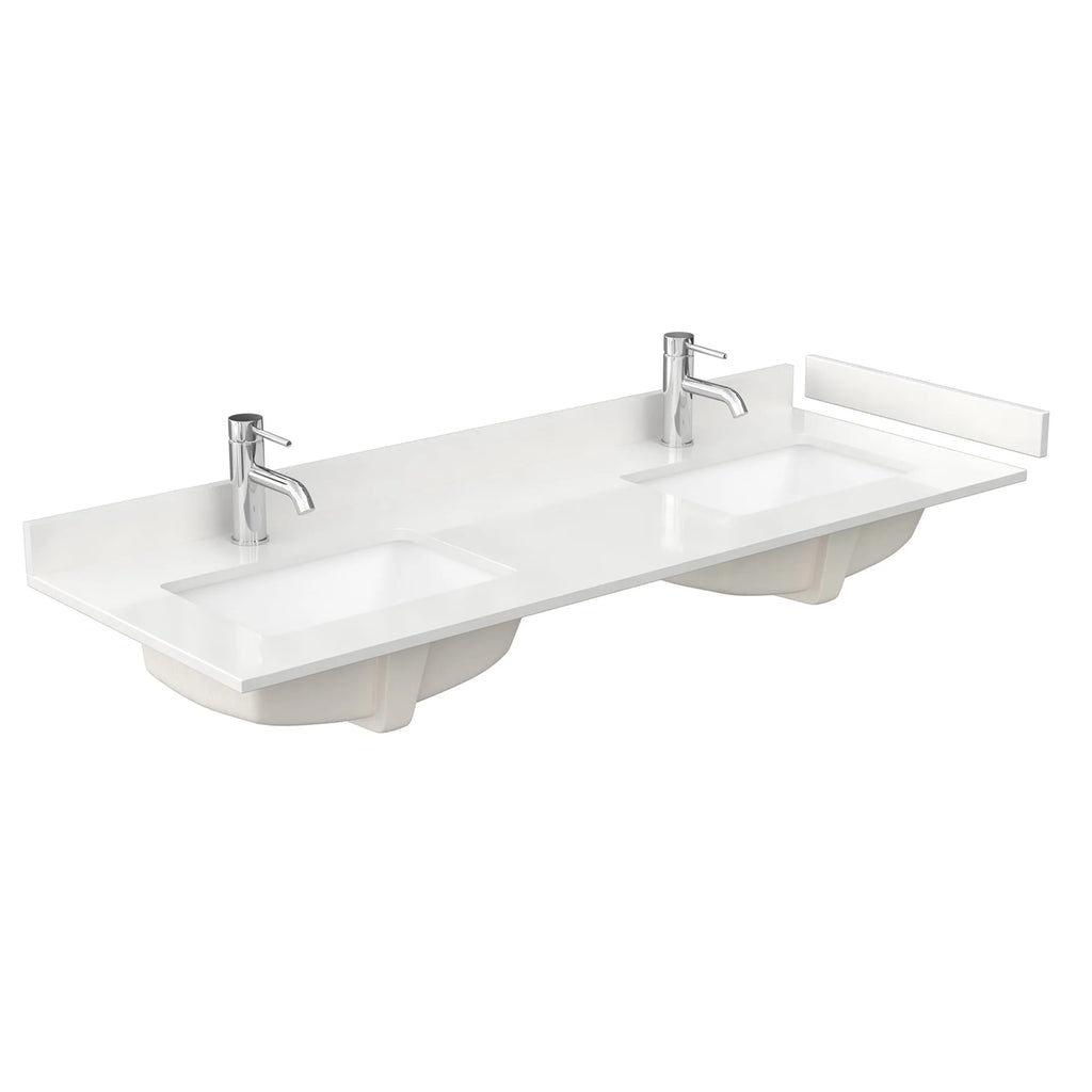 Pendry Bathroom Vanity with Countertop Double Sink Single hole Faucet Setup