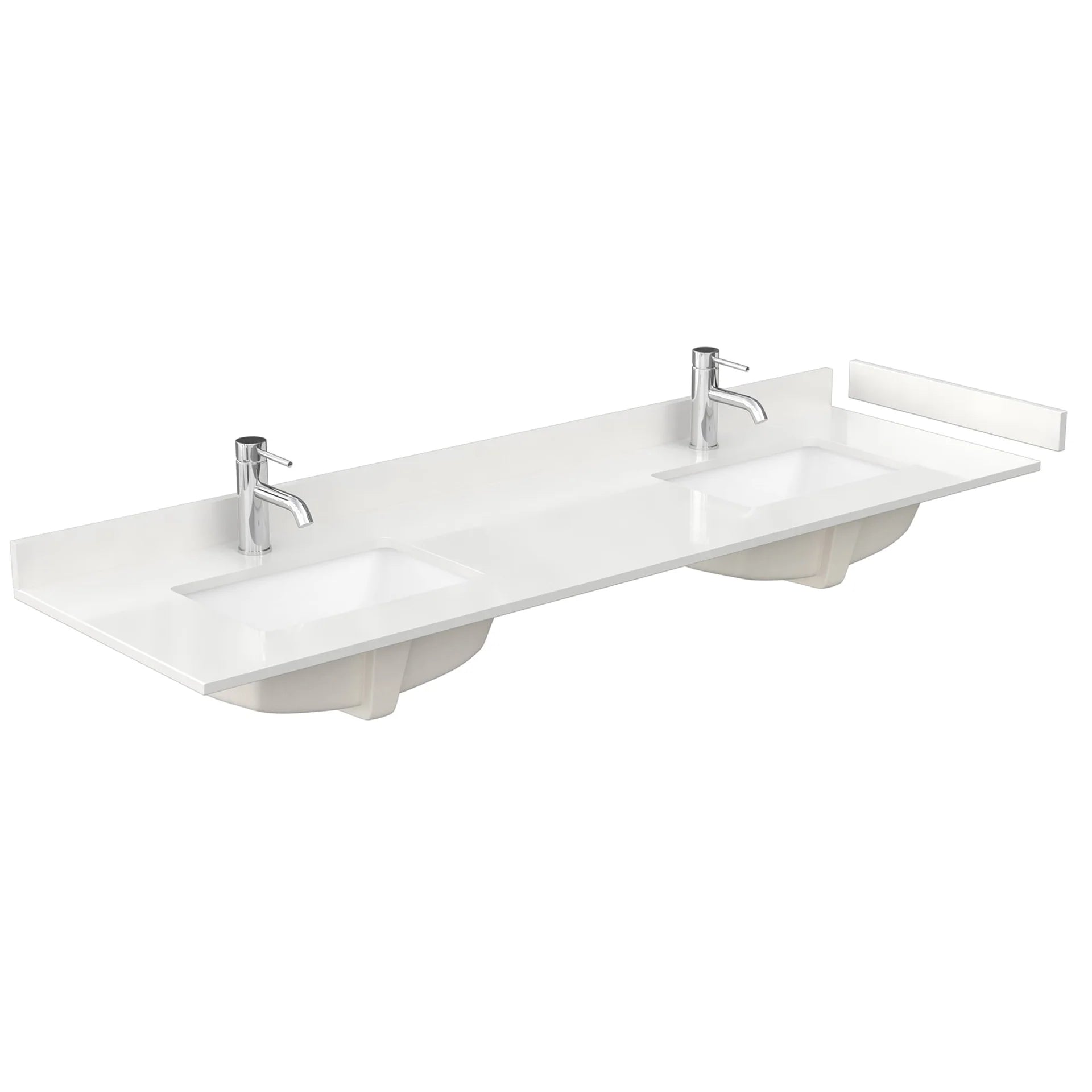 Maroni Bathroom Vanity with Countertop Double Sink Single hole Faucet Setup
