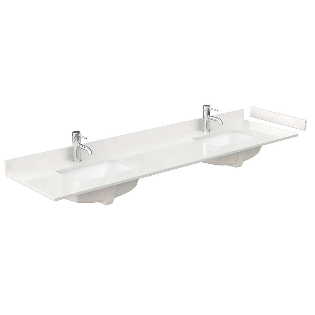 Maroni Bathroom Vanity with Countertop Double Sink Single hole Faucet Setup