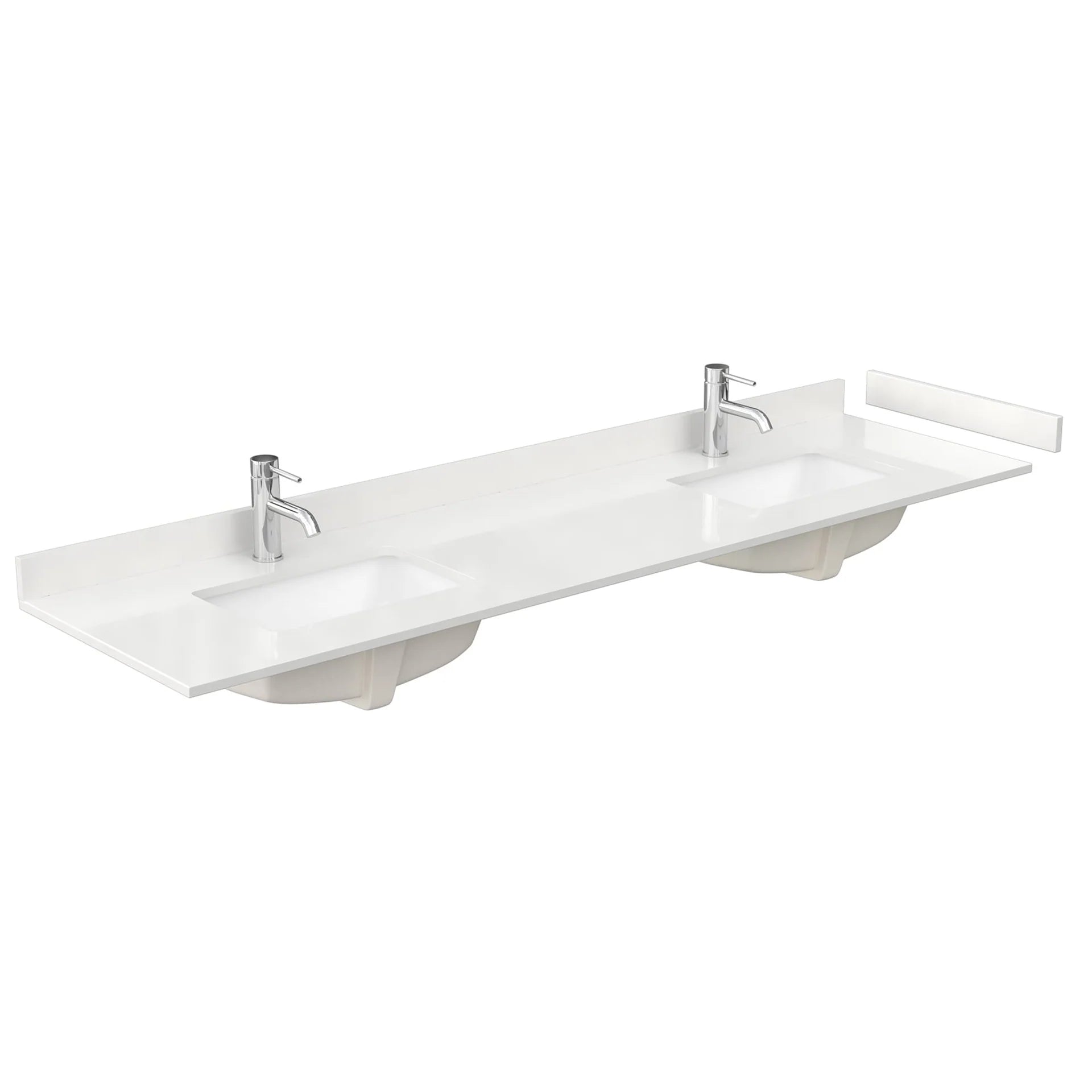 Maroni Bathroom Vanity with Countertop Double Sink Single hole Faucet Setup